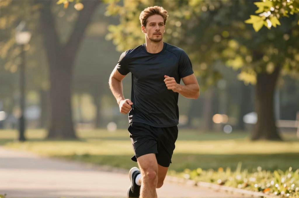 Acteur pratiquant la course à pied pour booster son énergie et sa motivation quotidienne