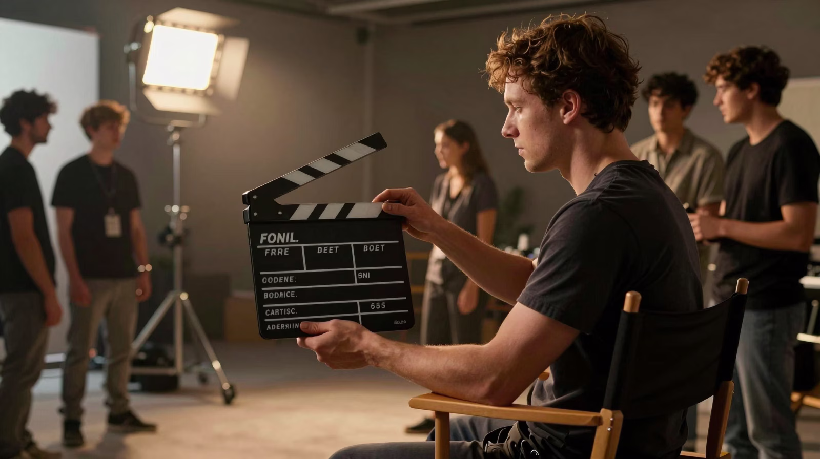 Tournage professionnel sur plateau de cinéma ESRA