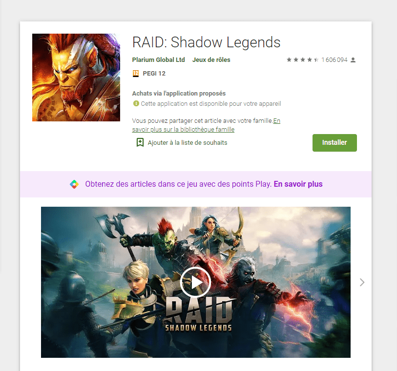 installation RAID : Shadow Legends